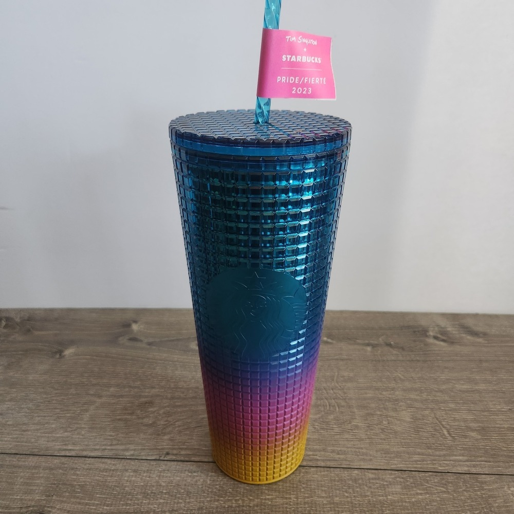 New With Tag Starbucks 2023 Pride Rainbow Tumbler 24oz Venti Cup Tim Singleton